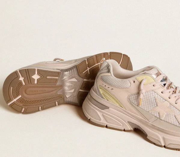 Lightstar in pink leather and mesh upper with pink star