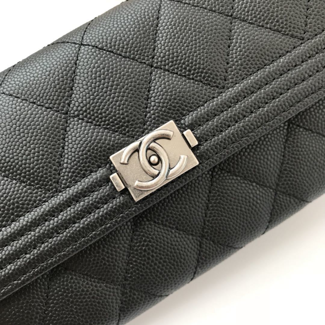 Black Boy Long Flap Wallet