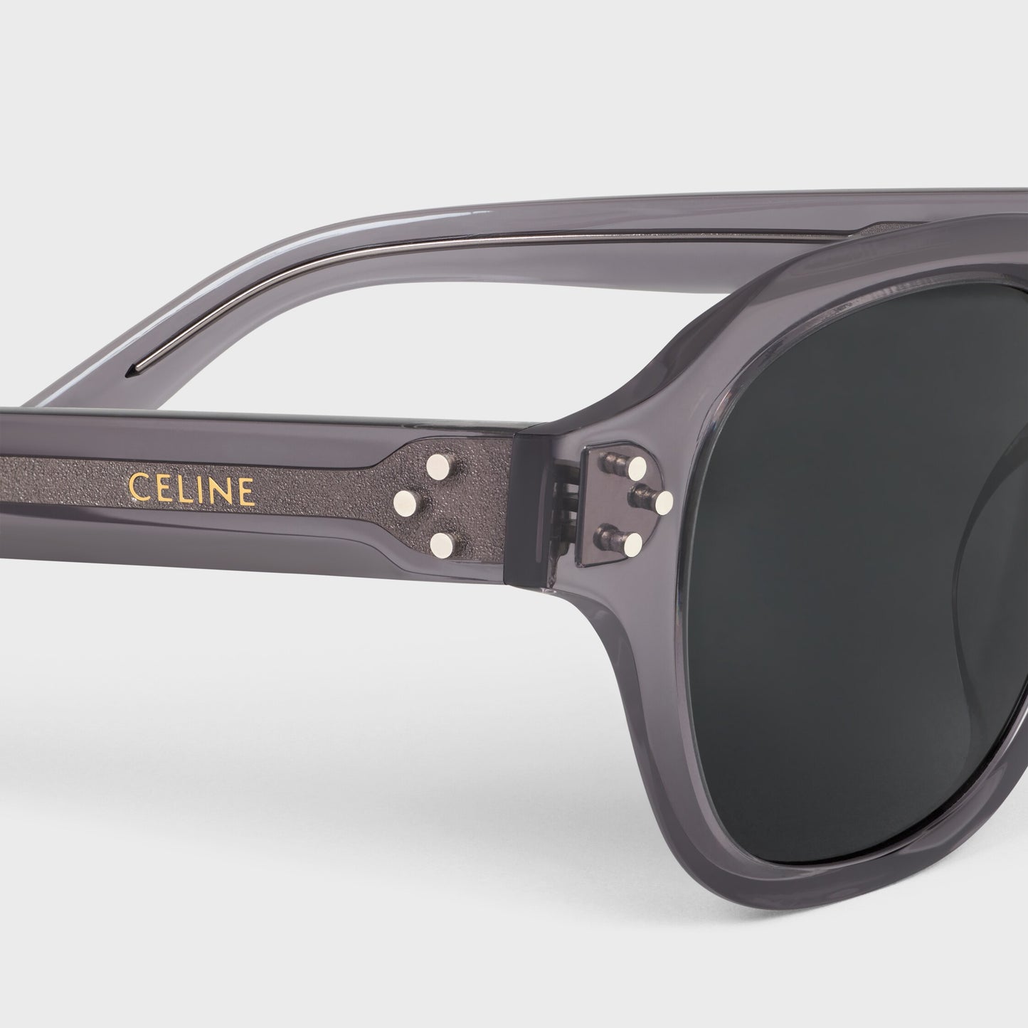 Occhiali da sole Black Frame 60 in acetato grigio transparente