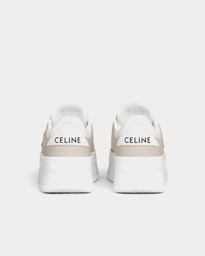 Sneakers basse con tacco a blocco in pelle di vitello Triomphe grigio / bianco ottico