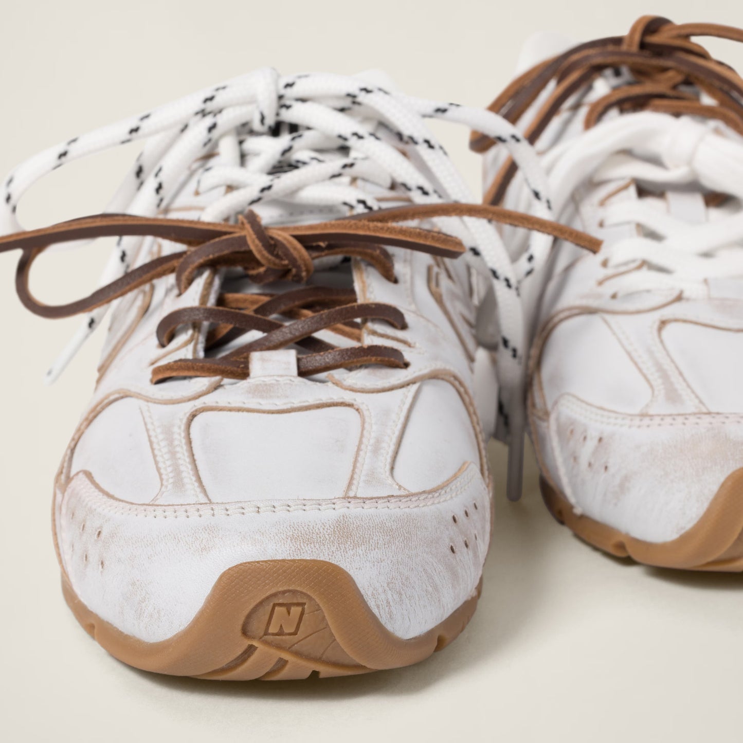 NB X MM 530 SL white leather sneakers