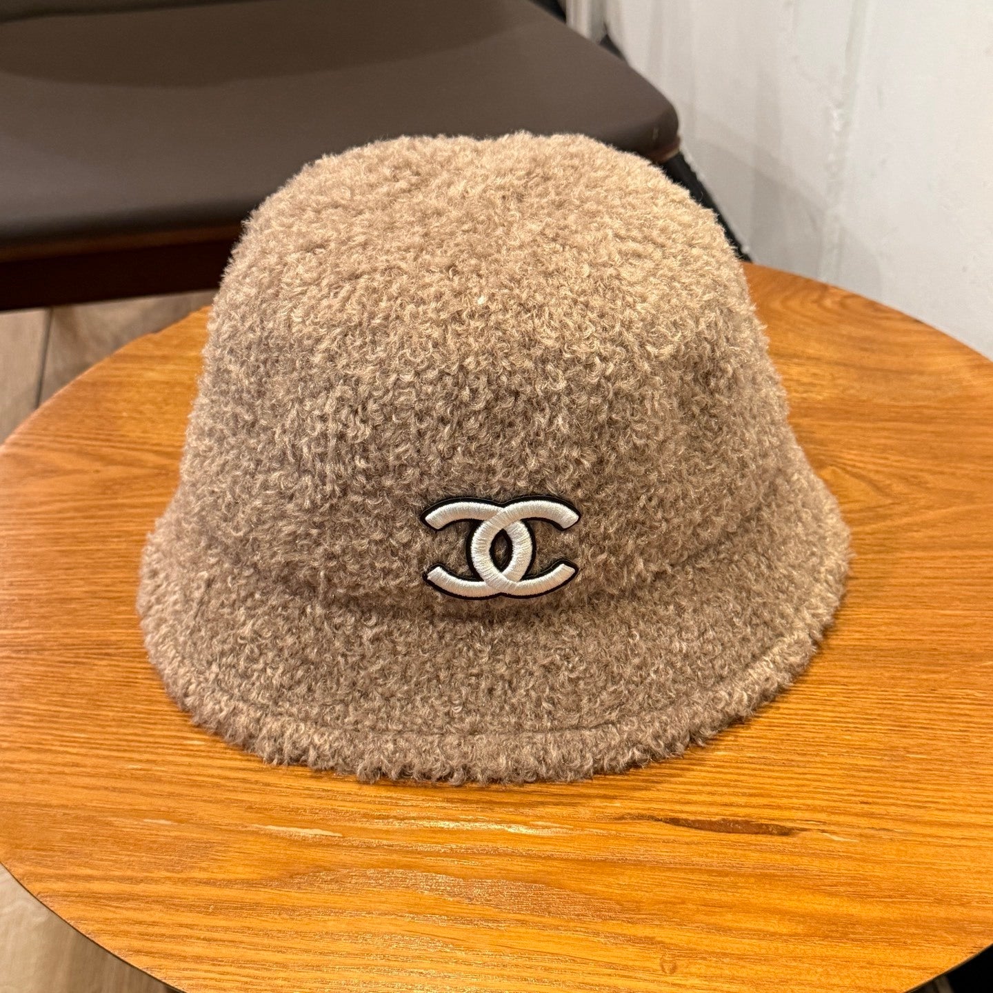 Soft faux leather bucket hat CC