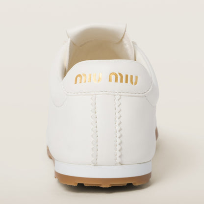 Ivory Nappa Leather Plume Sneakers