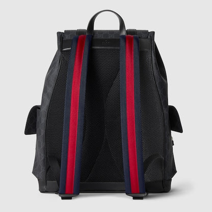 Zaino GG nero misura grande tessuto GG supreme nero
