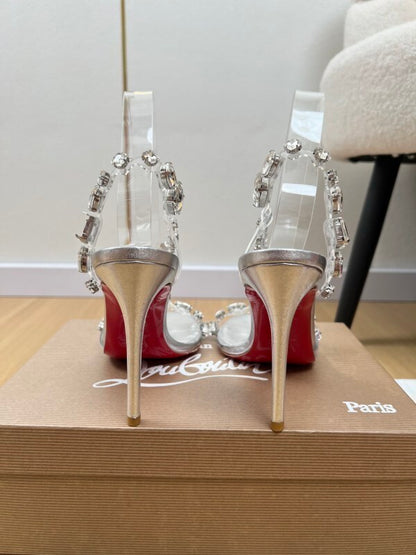 Rosalie Jewel 100 Crystal-Embellished Sandali Bianca