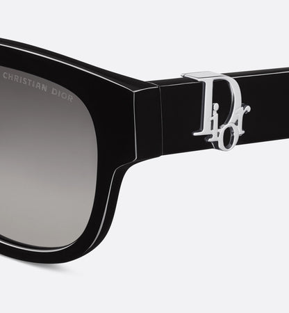 Men's Oblique S4I Black Square Sunglasses