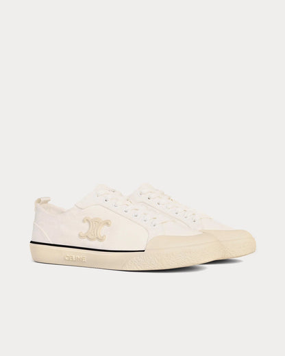Sneakers basse Alan Triomphe in tela bianco ottico