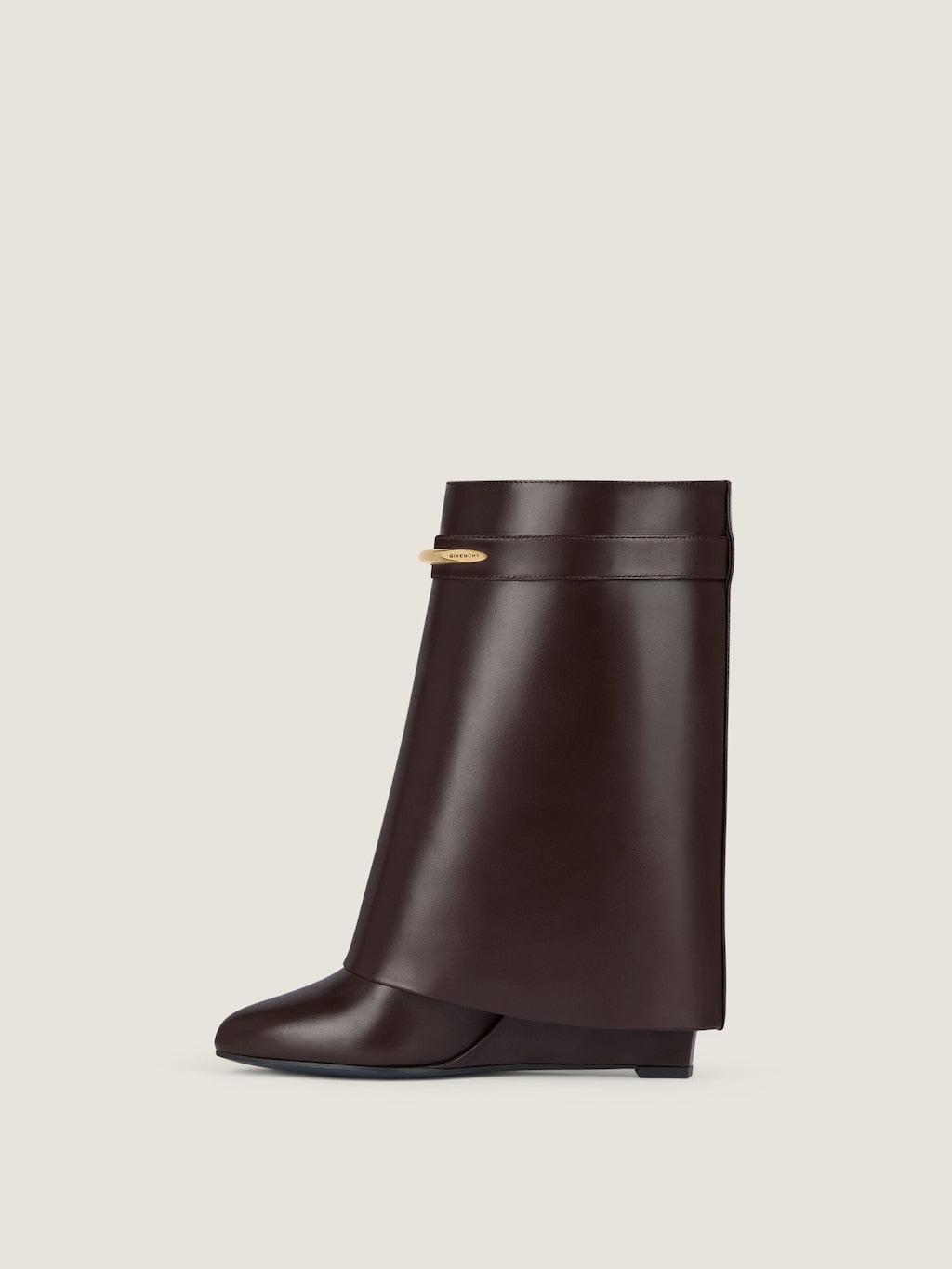 Ebony brown leather Shark ankle boots