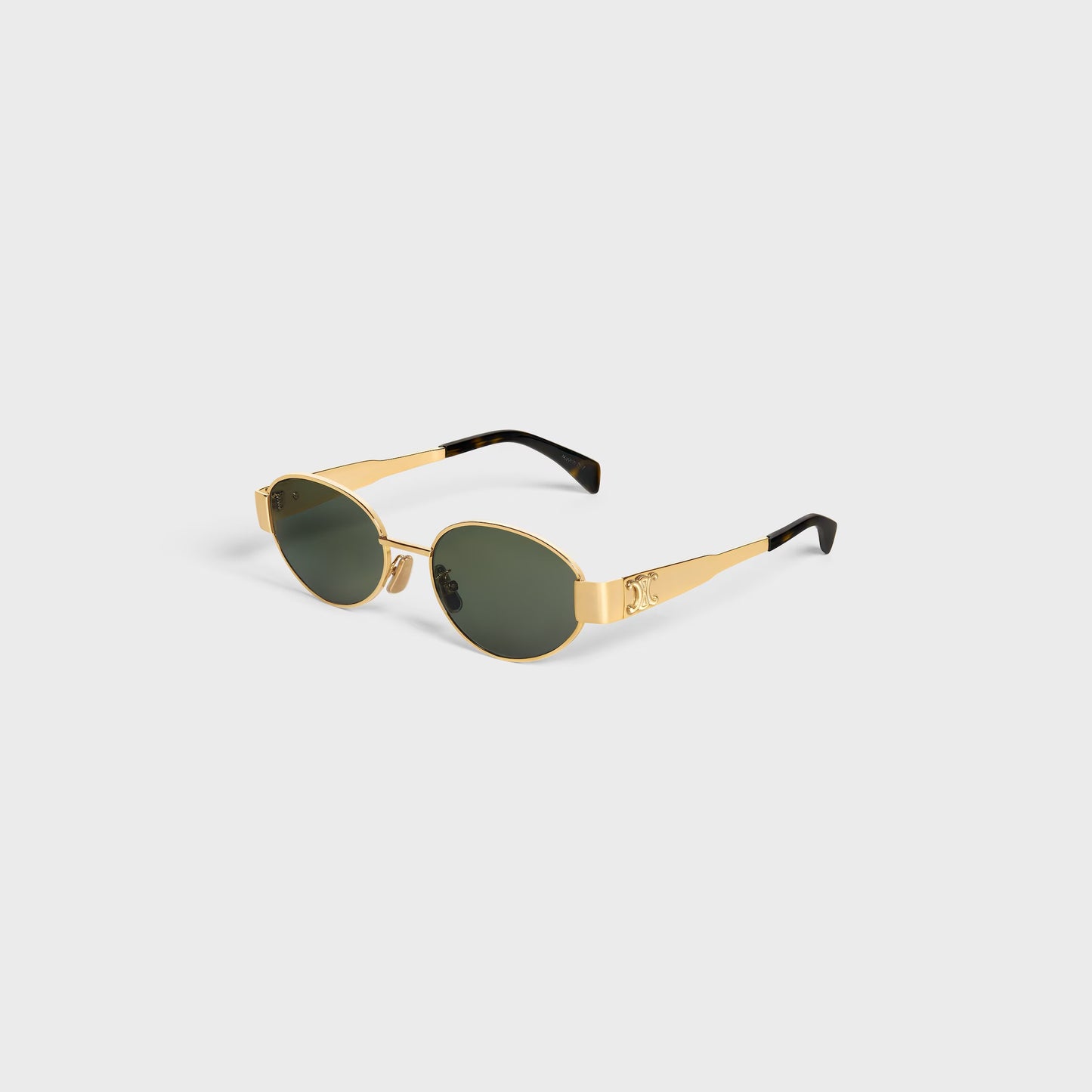 Occhiali da sole Triomphe Metal 01 in metallo oro/verde donna