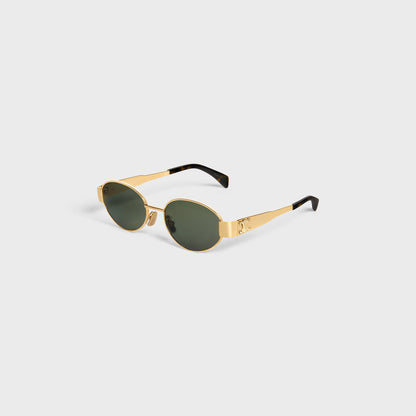 Occhiali da sole Triomphe Metal 01 in metallo oro/verde donna