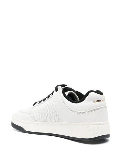 SL/61 black and white low-top sneakers in calf leather