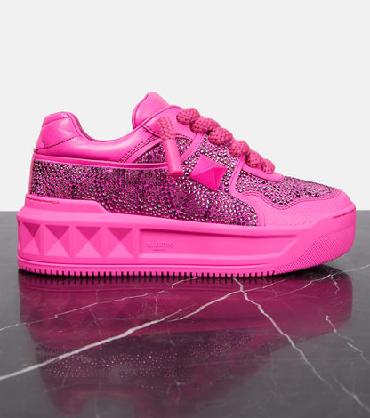 VLTN Sneakers in pelle One Stud XL MAGENTA