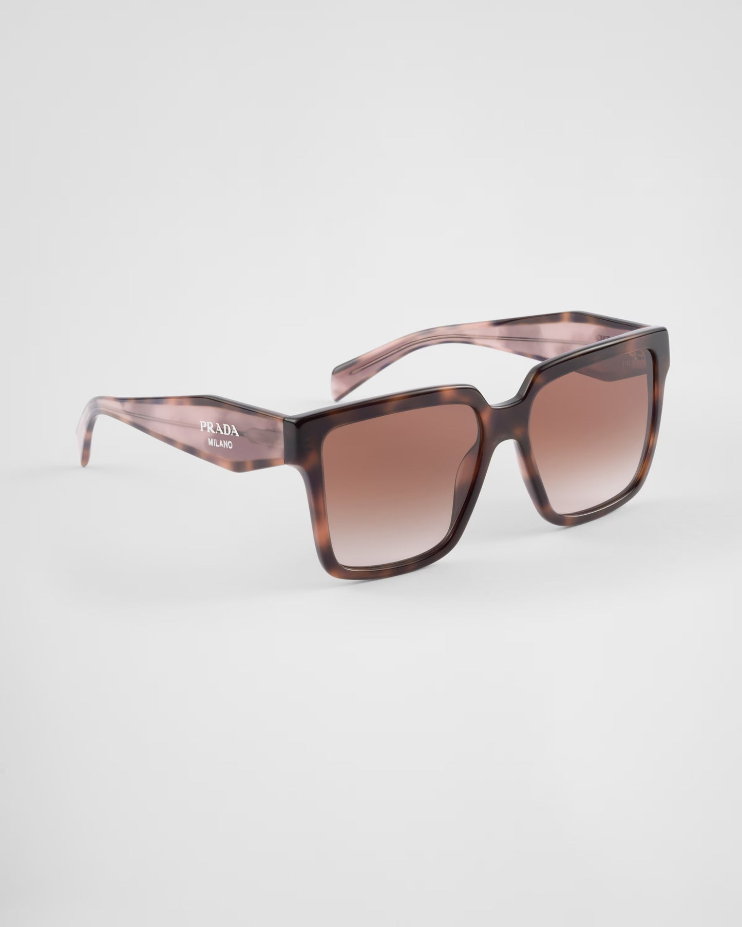 Logo sunglasses with matte shaded dark brown lenses