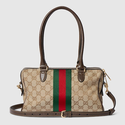 Mittelgroße Handtasche Beige und Braun