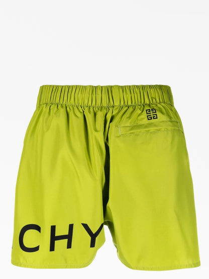 Costume da bagno con logo verde neon