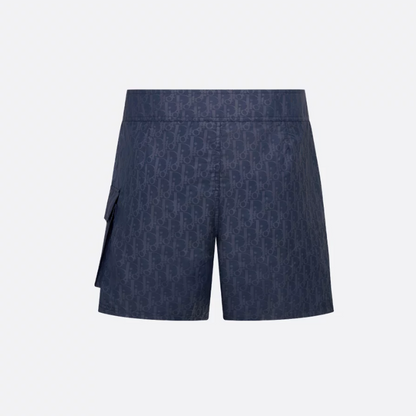 Costume da bagno oblique in tessuto tecnico oblique blu navy