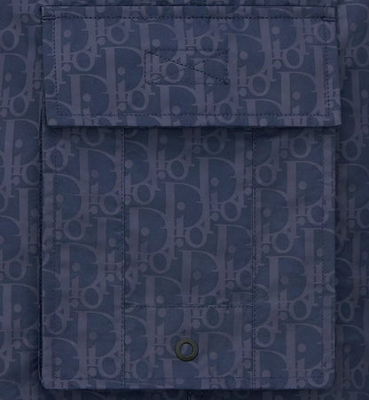 Costume da bagno oblique in tessuto tecnico oblique blu navy