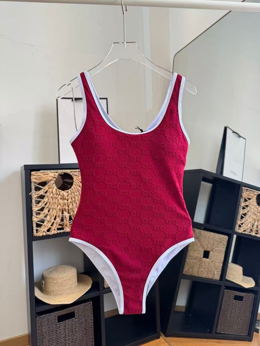 Costume Intero Monogram GG Texture Bordeaux