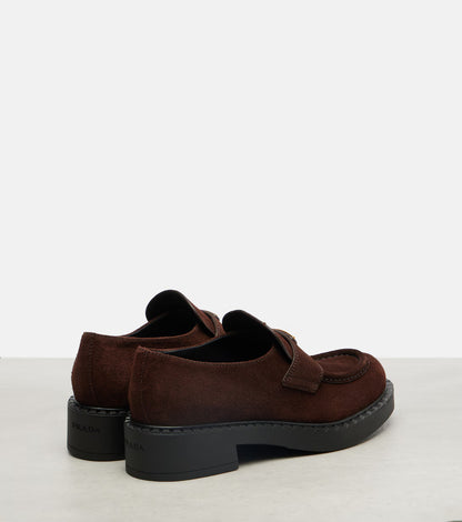 Chocolate Suede Loafers