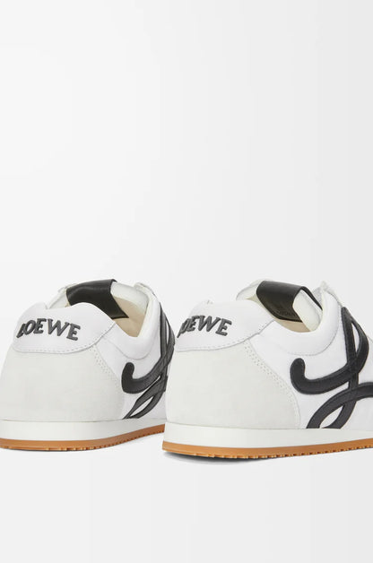 Sneaker Ballet Runner 2.0 in nylon e pelle bianco/nero