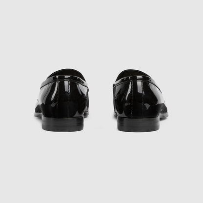 Mocassino Uomo con Morsetto in pelle nera