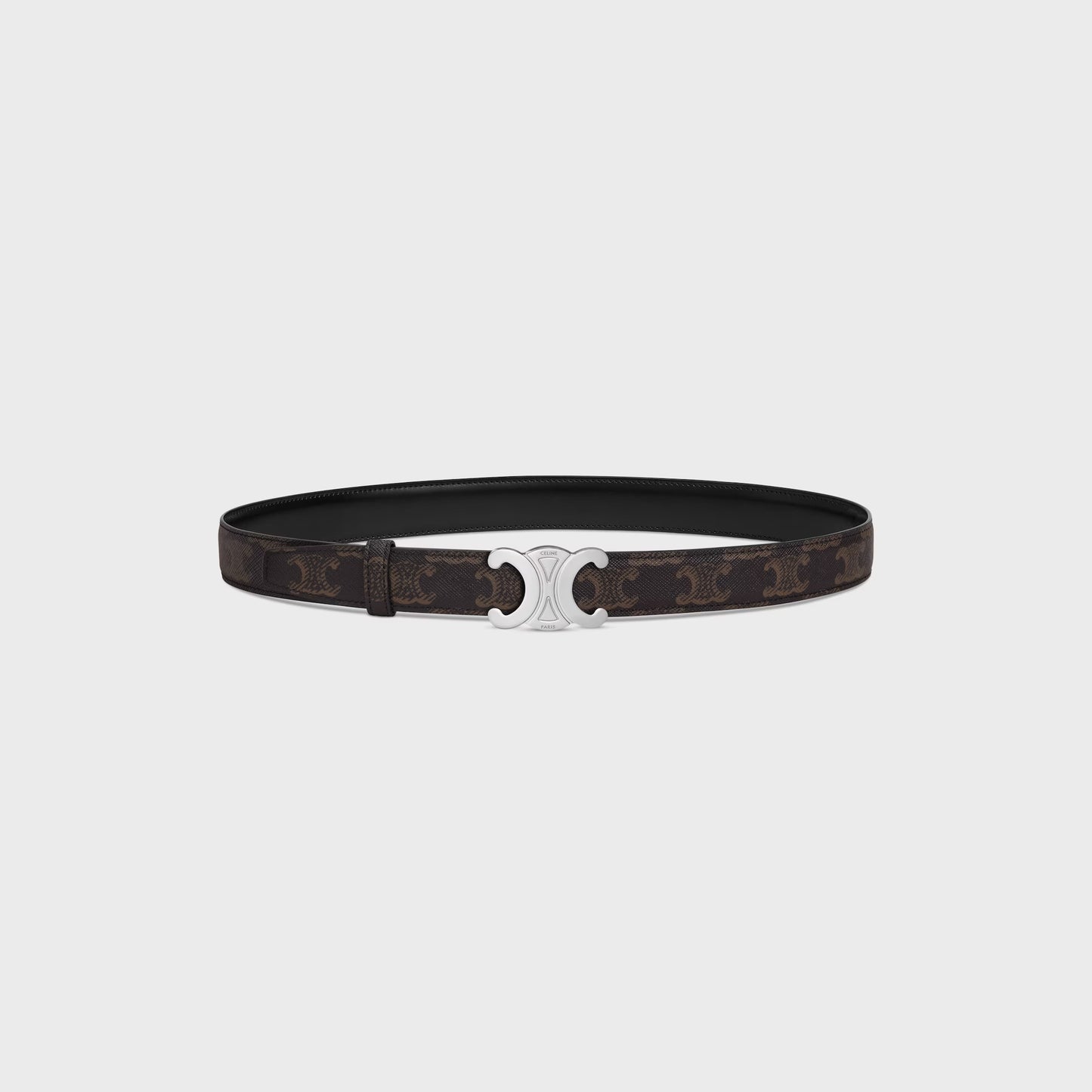 Fibbia Triomphe & tracolla reversibile 25 MM Nero Donna