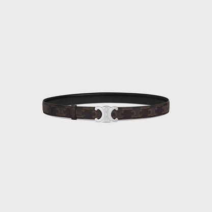 Fibbia Triomphe & tracolla reversibile 25 MM Nero Donna