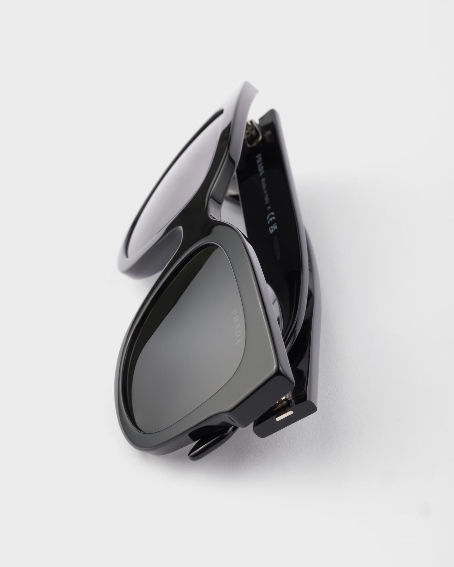 Sunglasses with Iconic Metal Plaque and Crystal Lenses