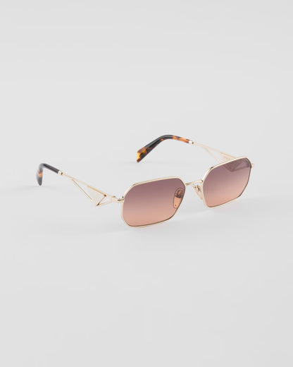 Sunglasses with Triangle Logo with Caramel Gradient Lenses