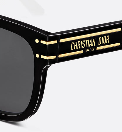 Women's Signature S7F Black Square Sunglasses