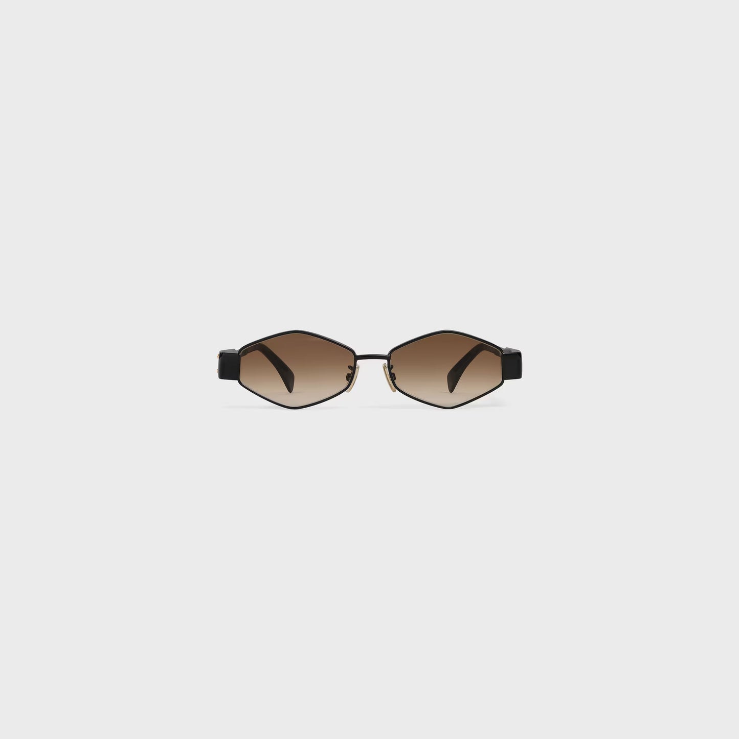 Occhiali da sole Triomphe Metal 02 in metallo nero/marrone sfumato donna