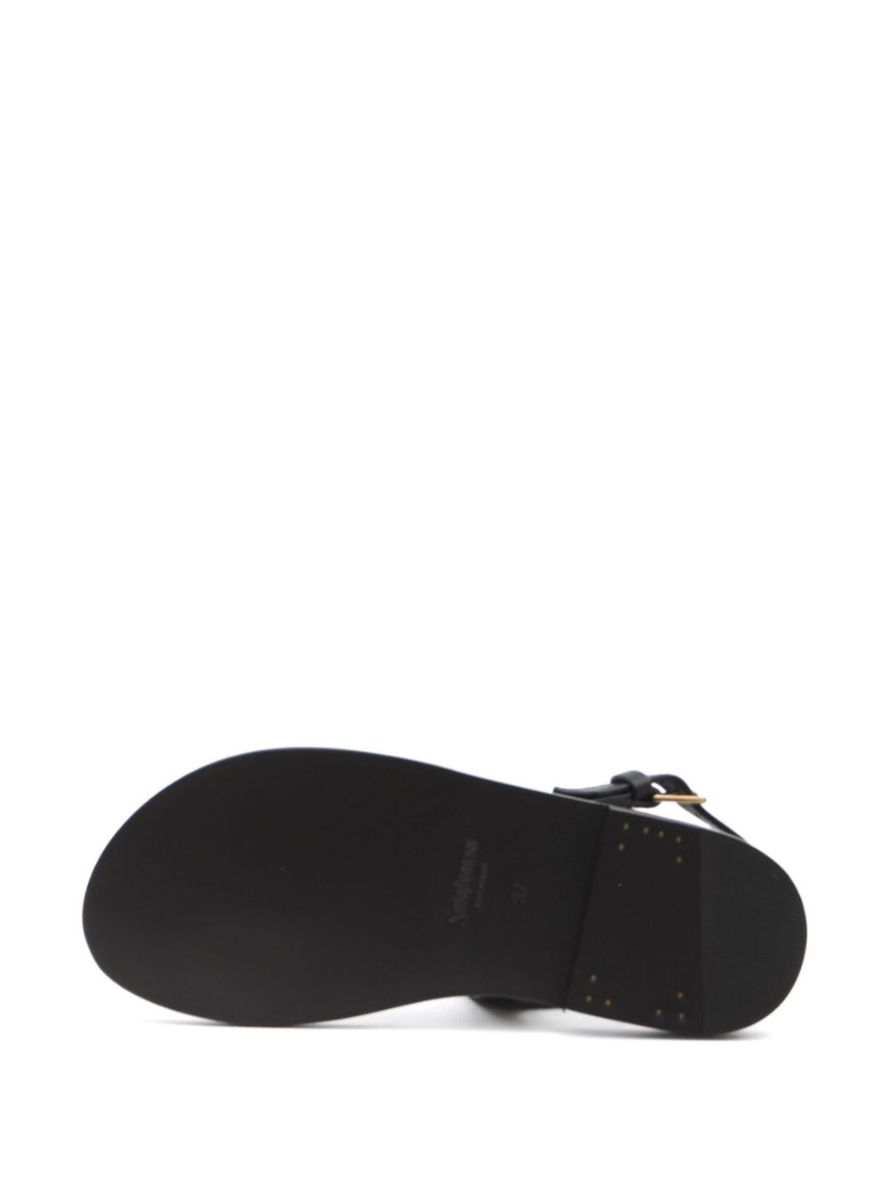 Cassandre buckled slingback sandals in black leather