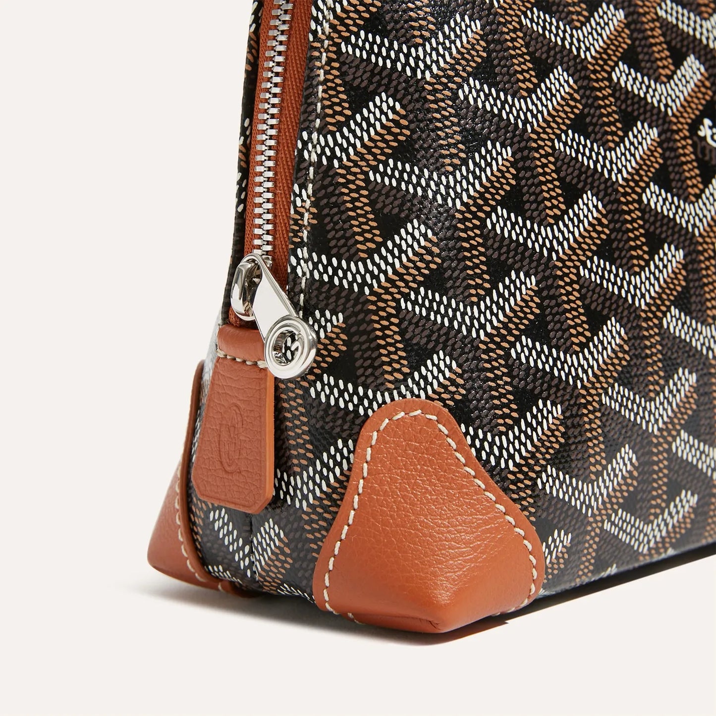 Vendôme Cosmetic Pouch Black & Tan