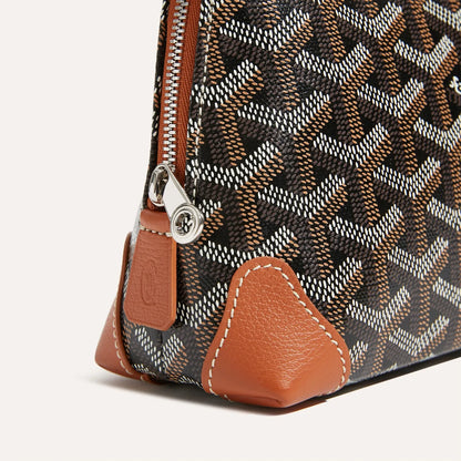 Vendôme Cosmetic Pouch Black & Tan