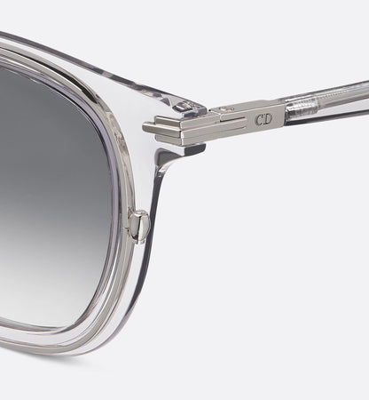 BlackSuit S14I Men's Grey Transparent Square Bio-Acetate Sunglasses