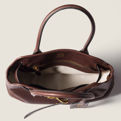 Aventure medium bag in nappa leather with briarwood effect