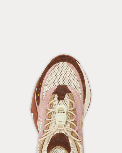Flow Mesh & Suede Brown Low Top Sneakers