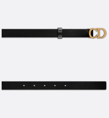 Damen-Sattelgurt aus schwarzem, ultraweichem Kalbsleder, 20 mm