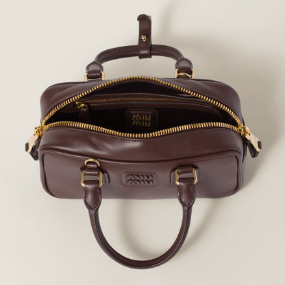 Arcadie regular dark brown leather bag