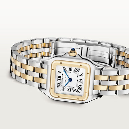 Uhr Panthère, kleines Modell, in Silber/Gold