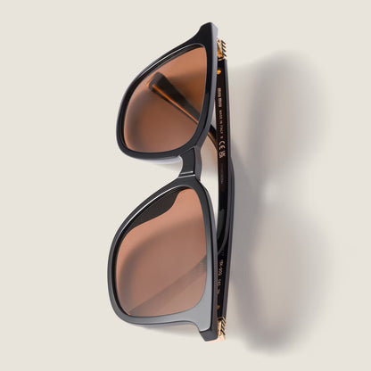 Miu Regard Sunglasses Chocolate Square Lined Lenses