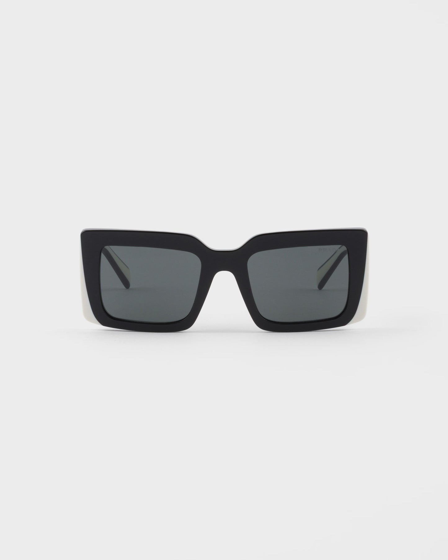 Oversize-Rechtecksonnenbrille mit schwarzem Logo