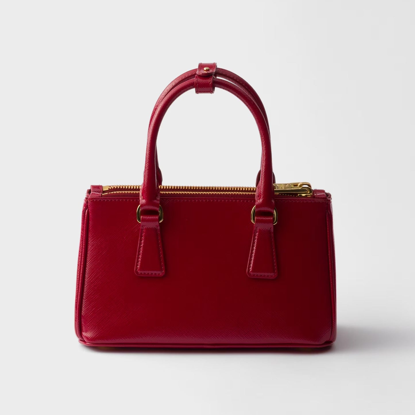 Cherry Red Patent Saffiano Leather Galleria Mini Bag