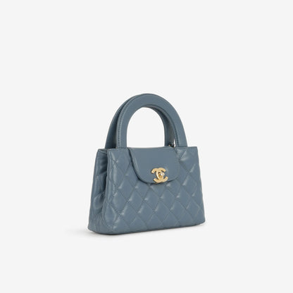 Small Kelly Re-Edition - Pelle di agnello blu