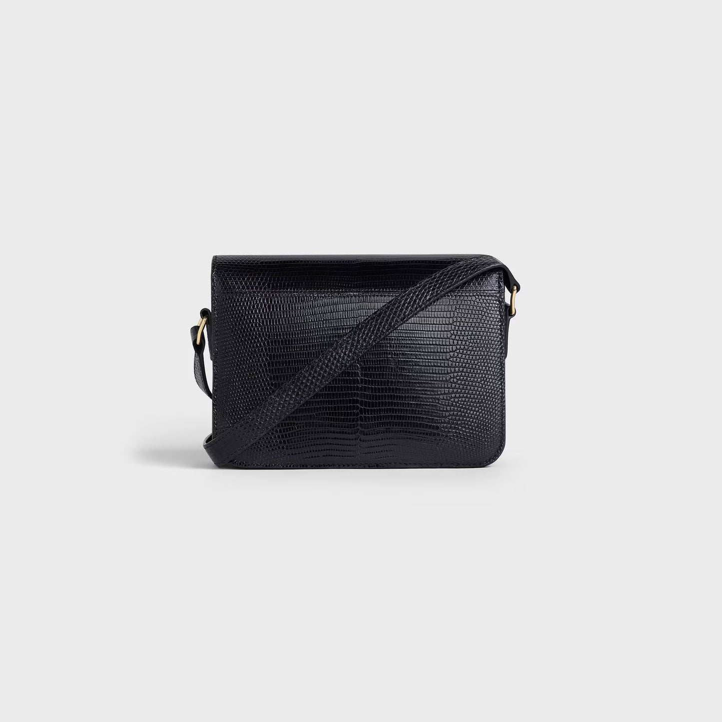 Borsa Teen Triomphe in pelle di lucertola nero