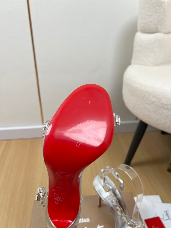 Rosalie Jewel 100 Crystal-Embellished Sandali Bianca