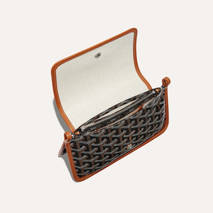 Plumet pouch-wallet Black & Tan