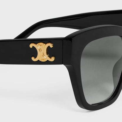 Occhiali da sole Triomphe 09 in acetato nero donna
