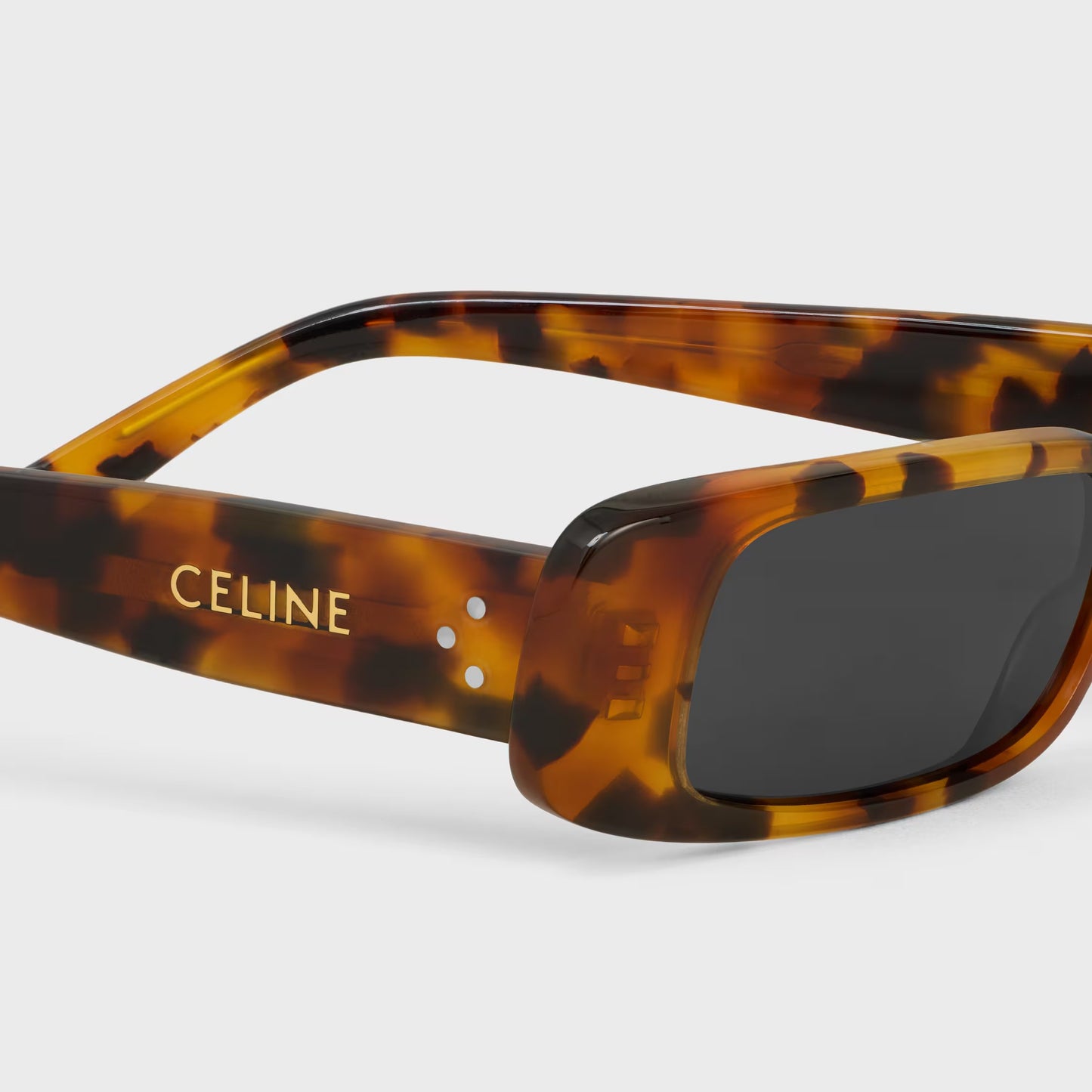 Occhiali da sole rettangolari S343 in acetato AVANA MACULATO donna