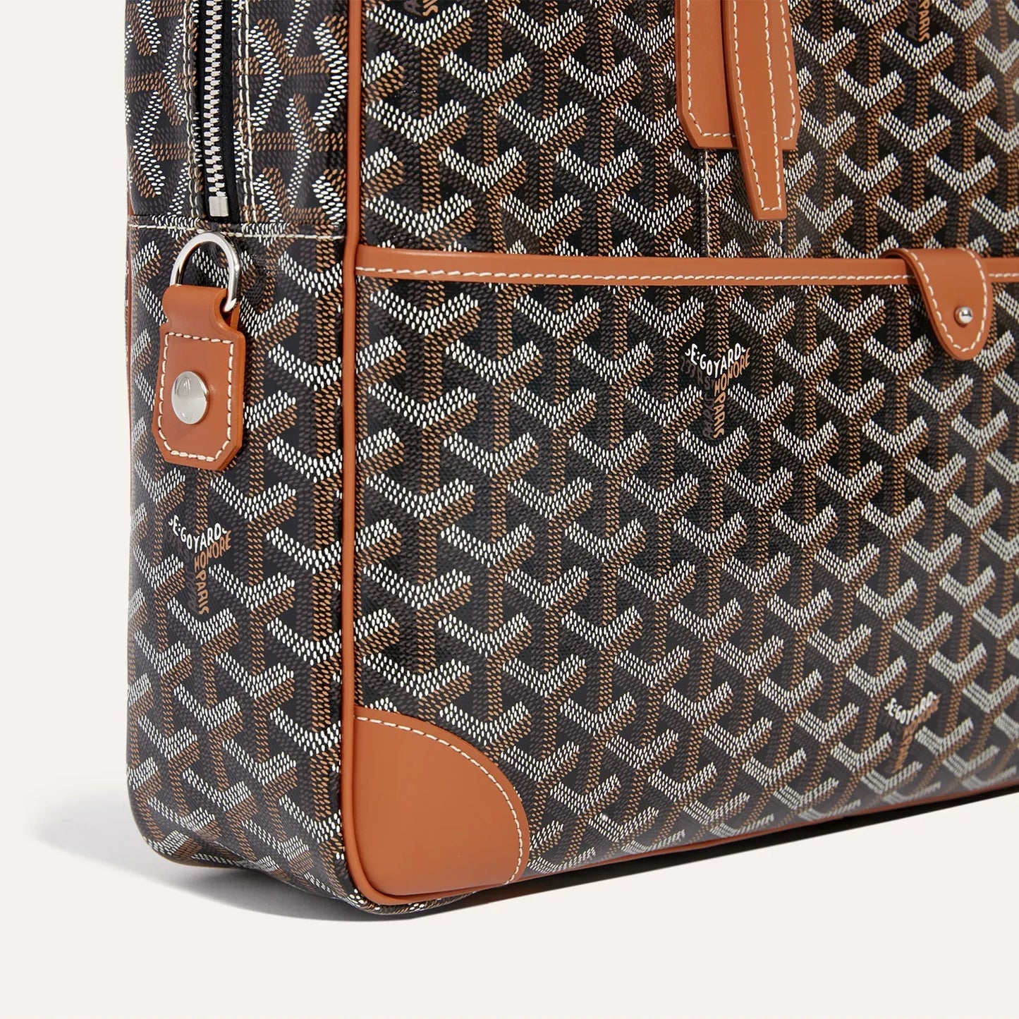 Ambassade MM Document Case Black & Tan